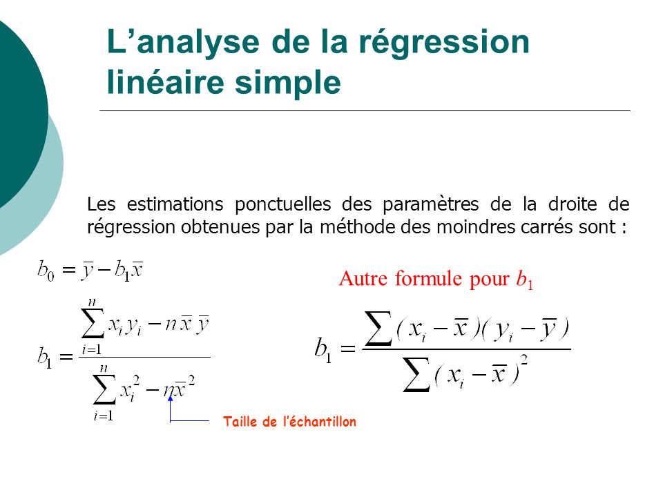 Régression linéaire simple ppt video online télécharger